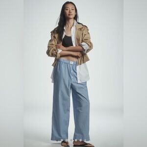 Anthropology Wren Boxer Wide Leg Lounge Pants - Size Medium